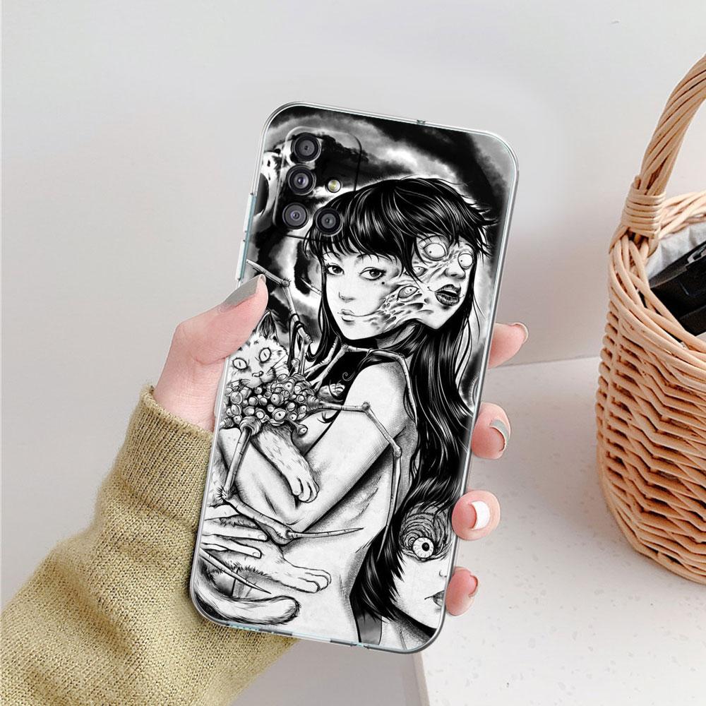 Мягкий чехол для телефона Samsung Galaxy A51 A21s A71 A12 A31 A52 A41 A32 A02s A11 A72 A52, прозрачная задняя крышка, футболки Junji Ito Tomie