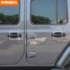 SHINEKA Car Door Bowl Decoration Cover Stickers for Jeep Wrangler JL 2018 2019 2020 2021 2022 2023 2024 Up Exterior Accessories
