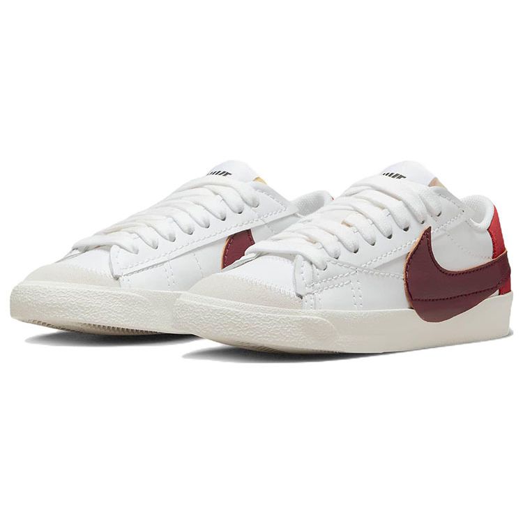 Nike Кроссовки женские Blazer Low 77 Jumbo Белый Темно-свекольный Cinnabar Черный DQ1470-104