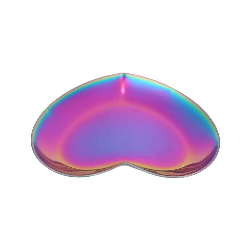 Nail Art Display Board Stainless Steel Heart Shape Cosmetic Makeup Manicure Tips Color Mixing