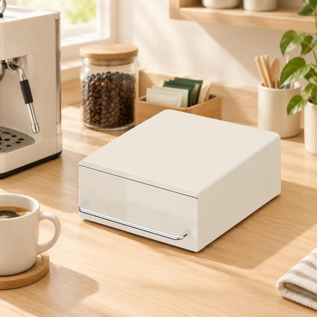 Countertop Drawer Storage Rack Easy to Access Coffee Station Organizer with Multifunctional