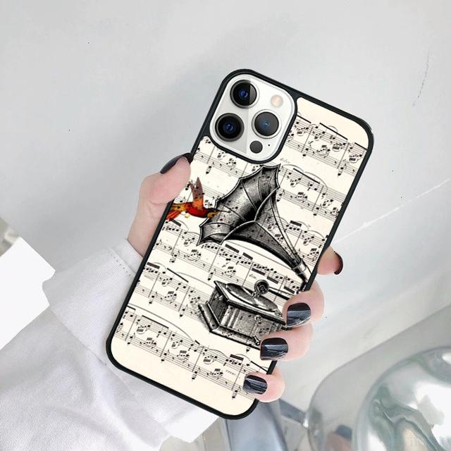 Музыка Скрипка танец пианино бумага Чехол для телефона для iPhone 17 Air 15 16 14 11 12 13 Pro MAX Plus