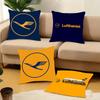 L-Lufthansa German Airlines Наволочка Короткий плюш Двусторонняя печать Квадратные наволочки для диванных подушек Диван Домашний Декор Подушка