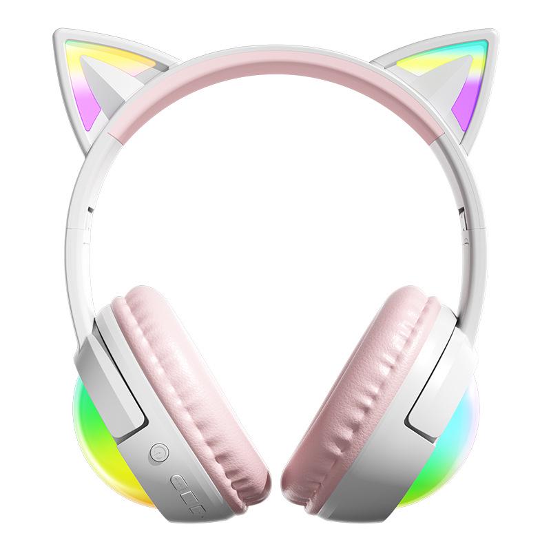 SP-250813-1 Игровая Bluetooth-гарнитура с шумоподавлением и кошачьими ушками