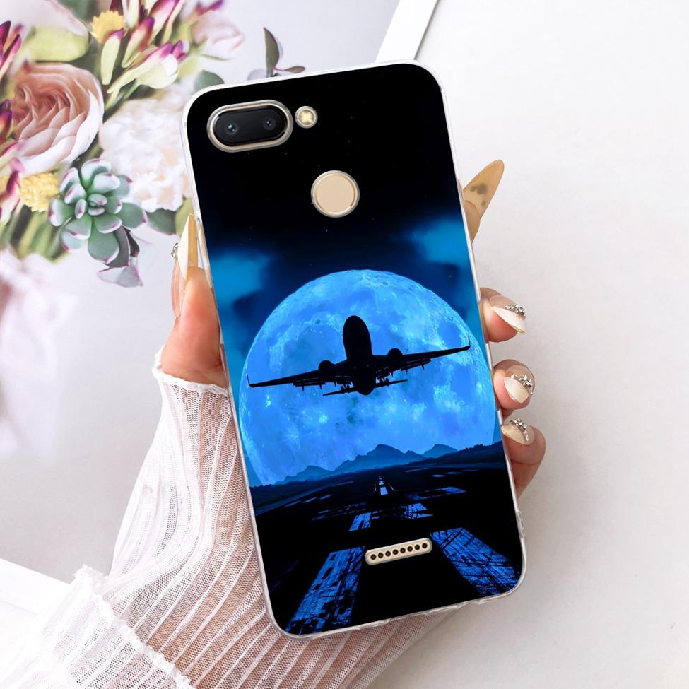 For Redmi 6 Case Cover Transparent Cute Cat Fashion Butterfly Funny Cool Painted Casing M1804C3DH M1804C3DG M1804C3DI