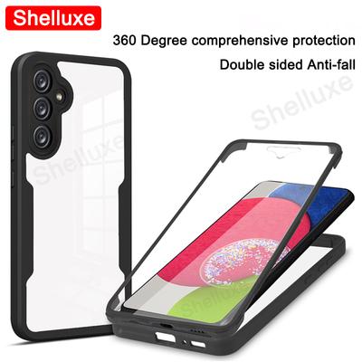 Прозрачный чехол Shelluxe на 360 градусов для всего корпуса (передняя + задняя часть) для Samsung Galaxy A55 A35 A25 A15 A05 A54 A34 A24 A14, силиконовый двусторонний чехол