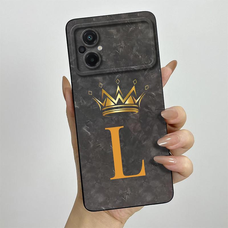 Чехол для Xiaomi Poco M5 Чехол для телефона Xiaomi Poco M4 5G POCO M5 M5S m4 Корона Буквы Защита Камеры Квадратный Жидкий Силиконовый Чехол