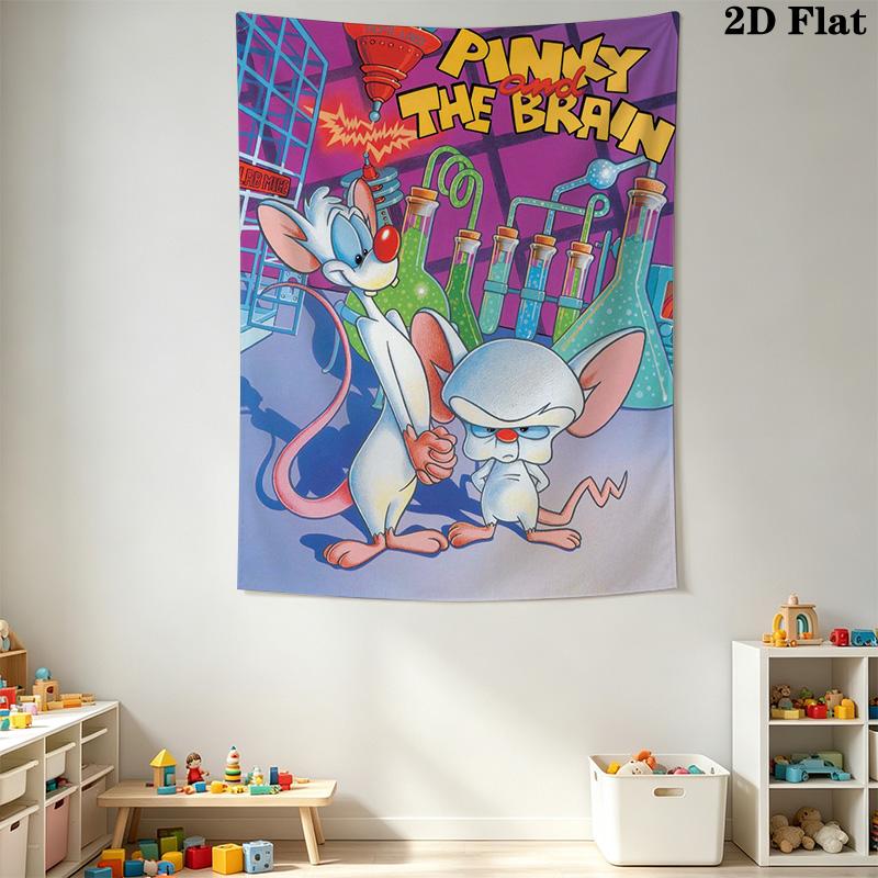 Pinky The Brain Pattern Home Decor Tapestry, Wall Hanging, Decorative RV Wall Cloth.MGT0918073