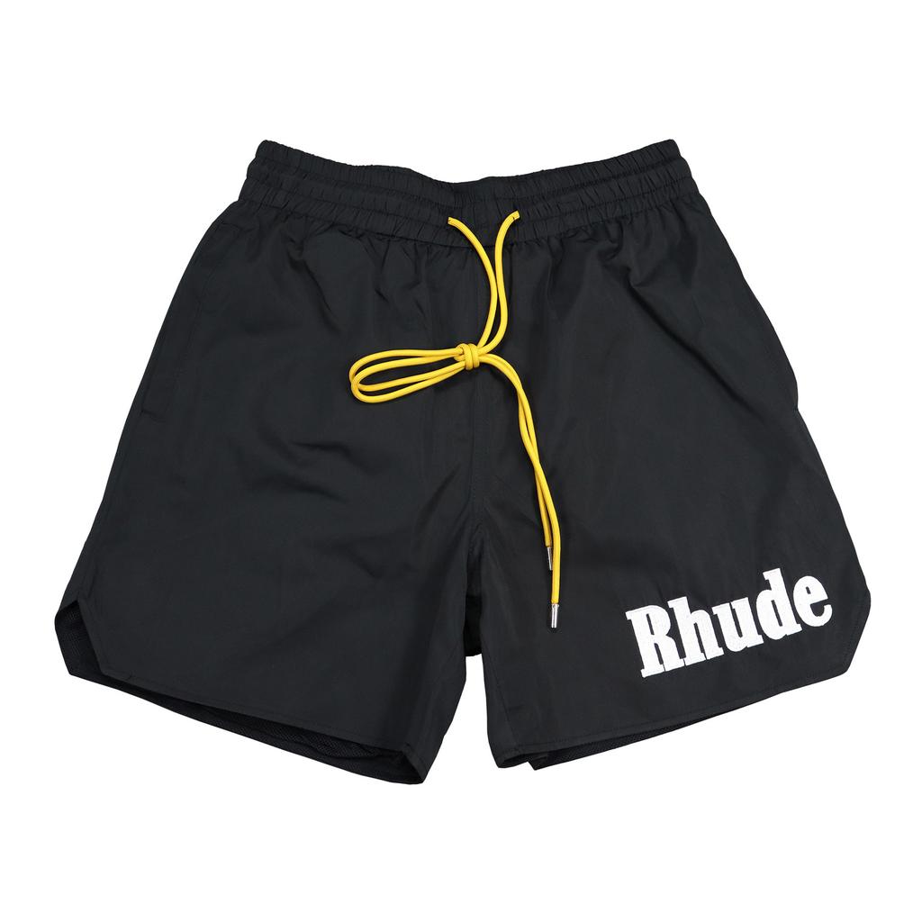 Трансграничный европейский и американский модный бренд RHUDE вышитые шнурки эластичные повседневные шорты мужские и женские хай-стрит пляжный спорт пять