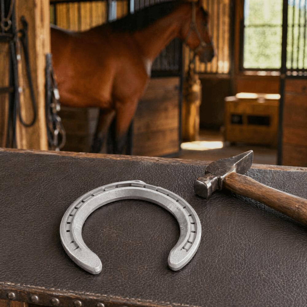 4Pcs Set Durable Horse Riding Equipment Sturdy Horseshoe Kit Hard Ground Walking