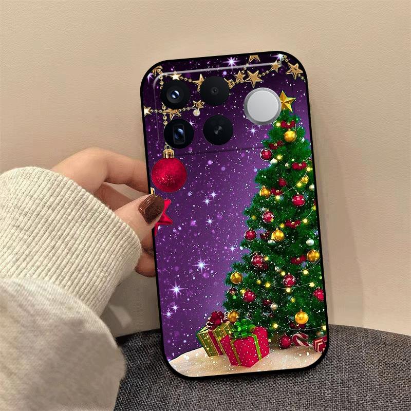 Рождественская картина Чехол для телефона для Redmi K80 K70 K60 Ultra K90 Pro Max K40 Gaming K70E K60E Мягкий силиконовый противоударный чехол Coque