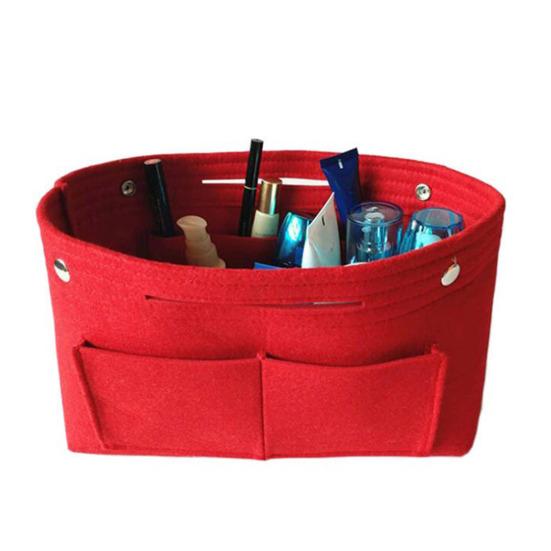 Женская сумка-вкладыш с несколькими карманами Портативная большая сумка большой емкости Сумка-органайзер для макияжа Вставной карман для продуктовой сумки Дорога на плечо