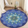 Mandala Printed Round Mat Lightweight Meditation Yoga Mat Round Yoga Mats Carpet for Livingrom Bedroom