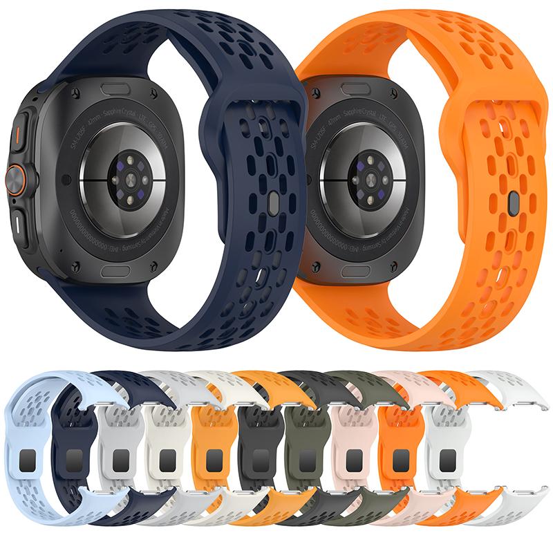 Soft Breathable Silicone Band for Samsung Galaxy Watch 7 Ultra 47mm Sports Loop Strap No Gaps Bracelet for GALAXY 7 ULTRA 47MM