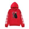 Mens Hooded Sweatshirt Anime Print Loose Fit Warm Fleece Lined Pullover Winter Casual Wear