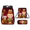 Мультяшный Рождественский Рюкзак Сумка через Плечо Пенал Набор из Трех Предметов