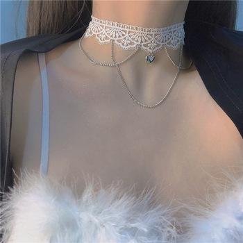 Super Fairy Small Fresh French White Rose Choker Spring New Elegant Collarbone Chain Delicate Jewelry Gift For Women