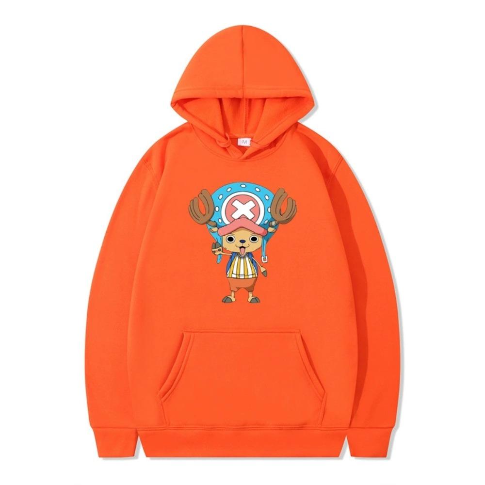 Мужская Женская Толстовка ONE PIECE Аниме Тони Тони Чоппер Худи Стритвир Повседневные Толстовки с Капюшоном с Мультяшным Принтом