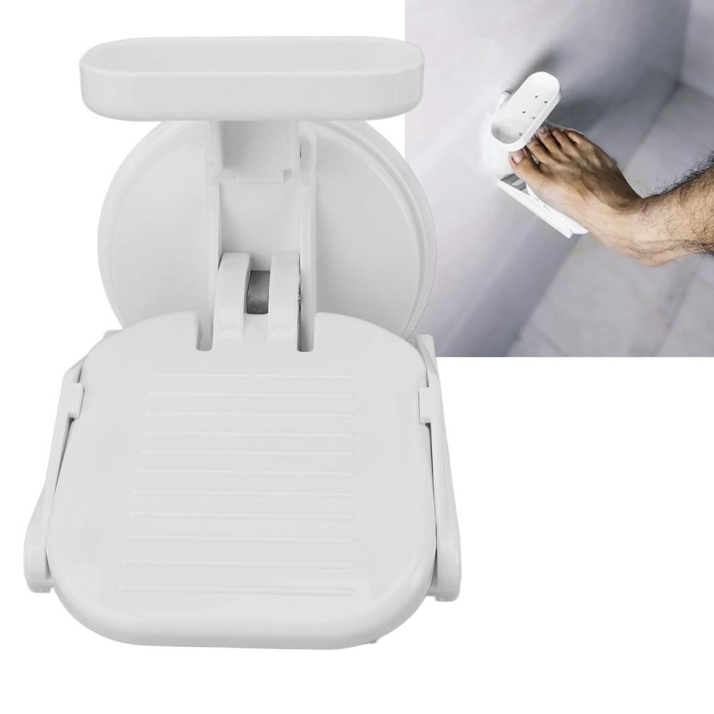 Wall Mounted Shower Foot Stool Anti Slip Bathroom Pedal Strong Shower Foot Rest Women
