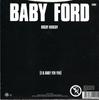 7-дюймовая пластинка BABY FORD Oochy Koochy F.U.Baby Yeh Yeh 7BFORD1 Rhythm King 1988 UK Dance Electronica Б/у