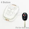 4 Кнопки Новый ТПУ Чехол Оболочка Для Ключа Автомобиля Для Toyota Prius Corolla Yaris Avensis Camry Rav4 2012 2013 2014
