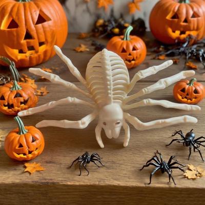 Хэллоуин Животное Скелет Ужасный Скелет Паука Модель для Двора Сада Симуляция Кости Паука Газон Патио