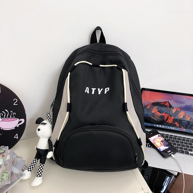 School bag ins juvenile feeling high value junior high school students, casual simple outdoor backpack fashionable commuter backpack