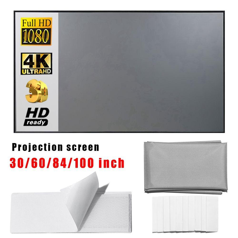 inch Home Outdoor Office Reflective Fabric Anti-light Screens Projectors Screen Projector Cloth