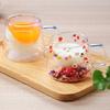 Double-Wall Glass Mug 350ml Heat-Resistant Flower Coffee Tea Cup Insulated Cup for Hot Cold