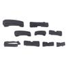 10 Pcs/Pack Quick Slip Keeper Buckle End Clip Slider Black For Molle Tactical Backpack Adjusting Strap Webbing 20-50Mm