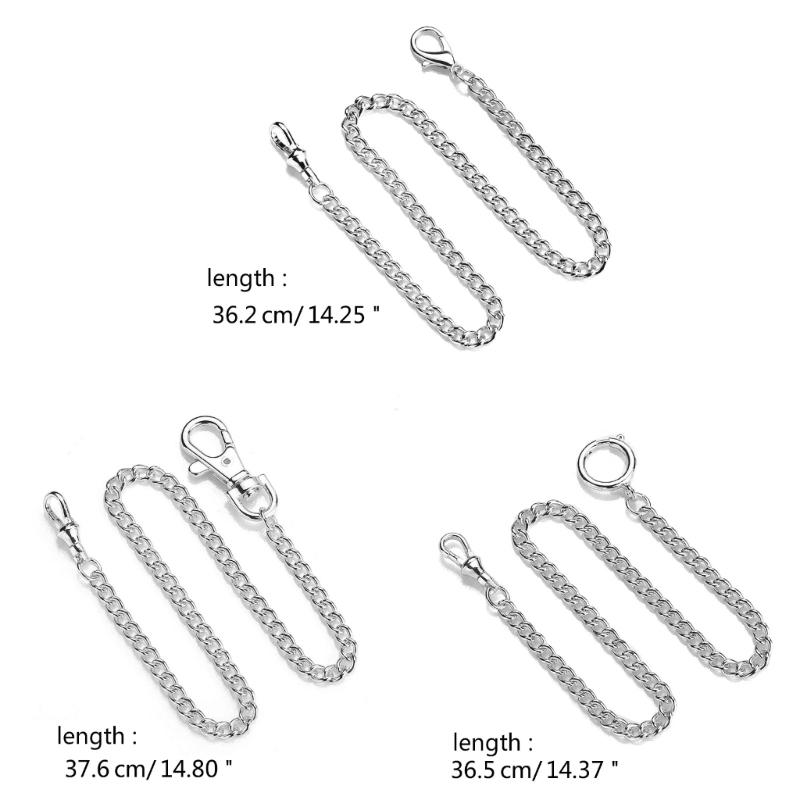 Цепочка для карманных часов Металлический ремень Джинсы Альберт Винтаж Т-образная поясная цепочка Звено Застежка для часов-брелока Аксессуары для карманных часов