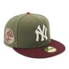New Era кепка newera 59FIFTY 14676983 NER35C7956 MLB New York Yankees NY New Оливково-зеленый БОКОВОЙ ПАТЧ 2-цветный ПОД КОЗЫРЬКОМ эксклюзив ONSPOTZ Мужской Женский