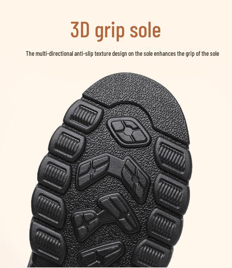 Мужские зимние ботинки на нескользящей мягкой подошве с вельветовой подкладкой для среднего и пожилого возраста.