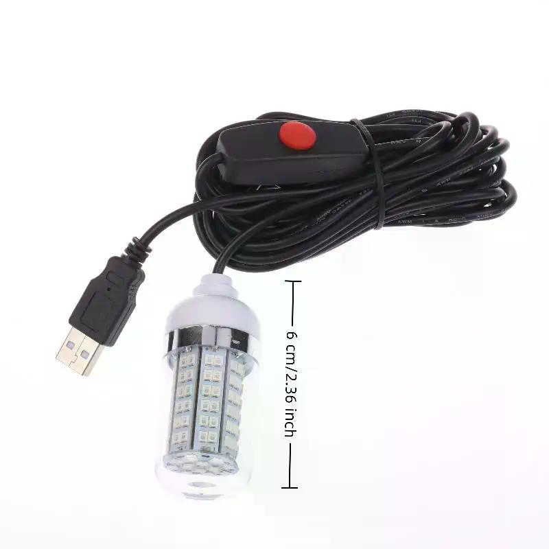 Светодиодный Рыболовный Фонарь 5В USB IP68 Приманка Эхолот Лампа Привлекает Креветок Кальмаров Криль 4 Цвета Подводные Огни