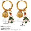 New Europe and America Cross Border Christmas Versatile DIY Pendant Earrings Stainless Steel 18K Gold Plating Atmosphere for