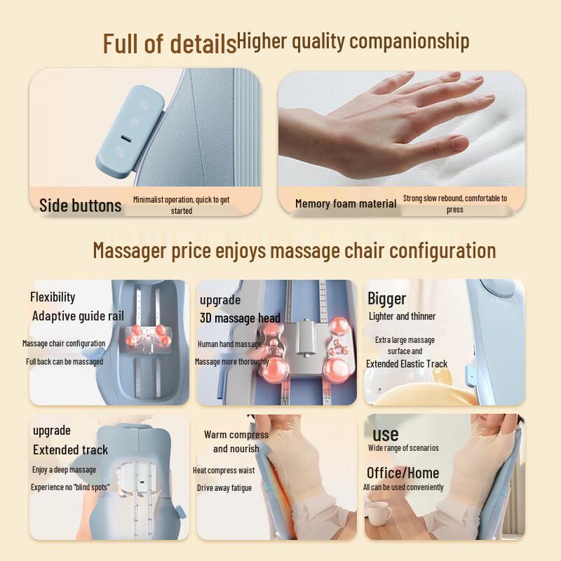 MIAOJIE Wireless Back and Waist Massager CN plug (adapter included)