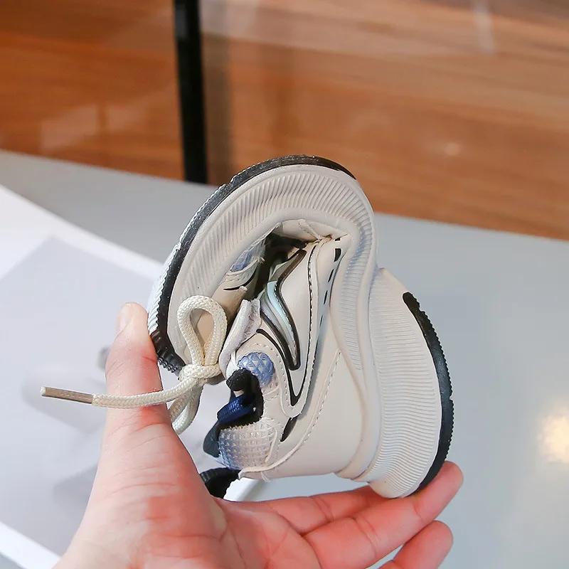 Kids Sneakers Mesh Breathable Boy Girls Running Shoes with Star 2024 New Fashion Children Sports Shoes Hook&loop Tennis Shoes