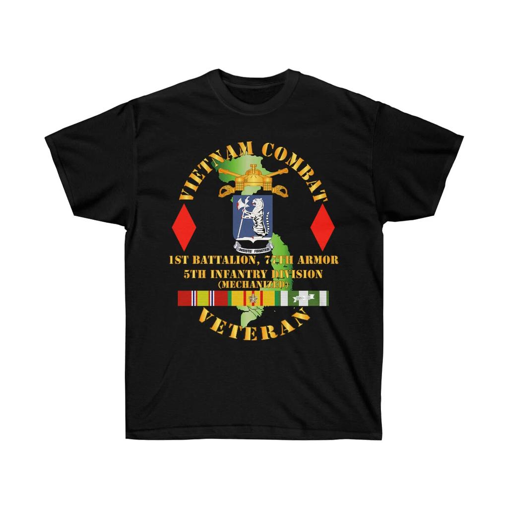 Classic - Unisex Ultra Cotton Tee - 1st Bn 77th Armor - 5th Inf Div SSI
