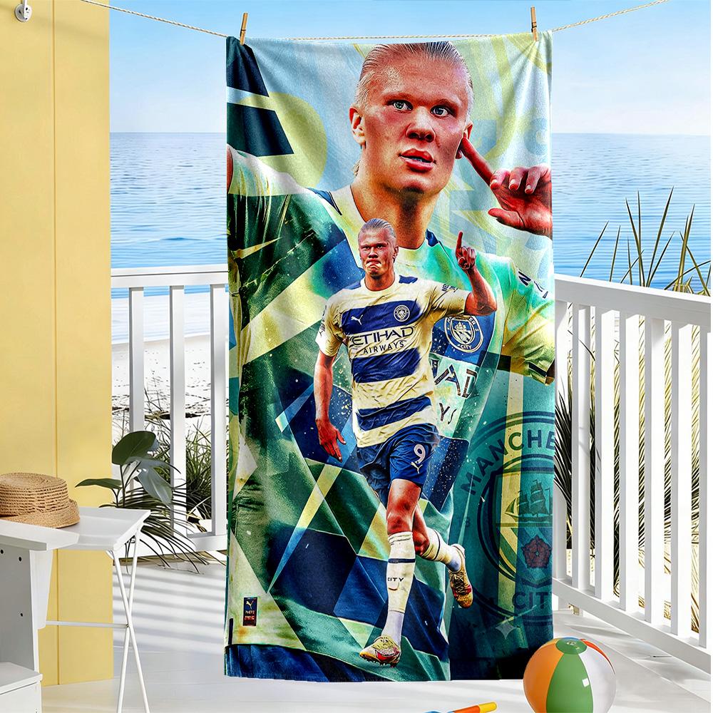 Haaland Beach Towel Soft Durable Quick-Dry Comfortable Lightweight Perfect for Traveling Yoga Camping and Swimming