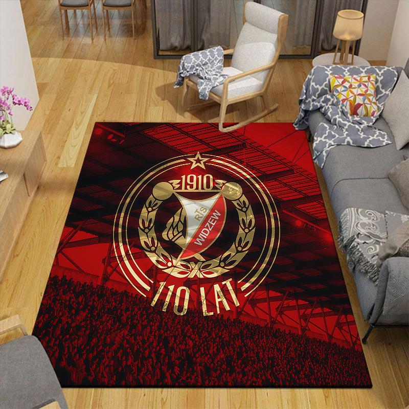 Widzew Flannel Pattern Square Carpet,Area Rug,Carpet Rug for Living Room Bedroom Sofa Playroom Decor,Non-slip Floor Mat