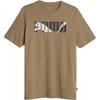 Graphics Wording Casual Printed Soft Skin-Friendly Short Sleeve T-Shirt Men Tops Dark-Camel 686373-85