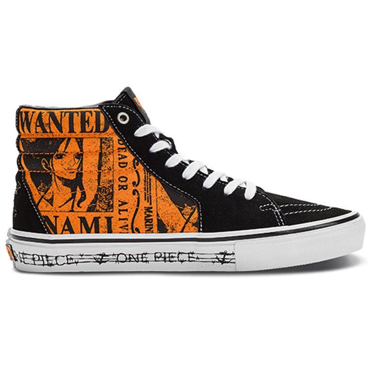 One Piece X Vans Skate Sk8-Hi Nami Unisex Sneakers Orange VN0A5FCCORA