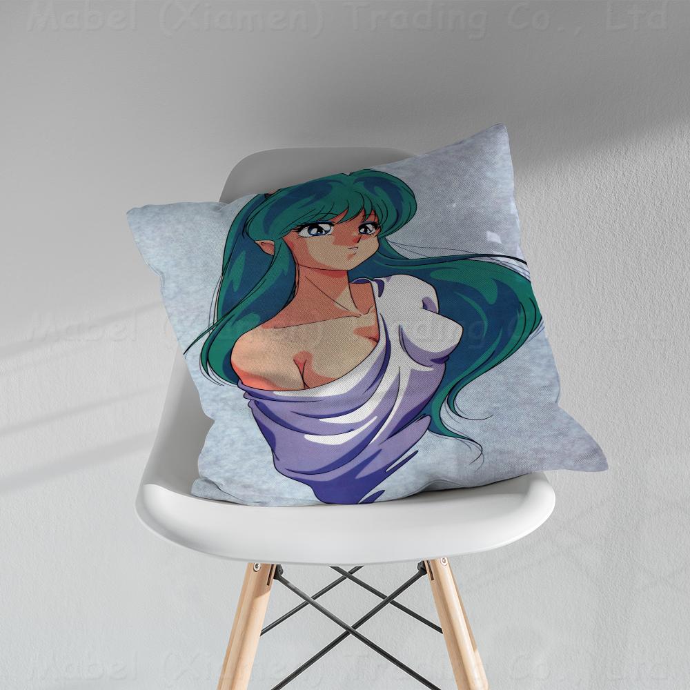 Urusei Yatsura Anime Office Cushion Pillowcase Car Cushion CoverXCM Lumbar Pillowcase Sofa Pillowcover