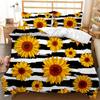 Пододеяльник с подсолнухами, девчачий желтый цветочный принт, двойной пододеяльник, женские цветочные цветы, комплект постельного белья из полиэстера размера King Size