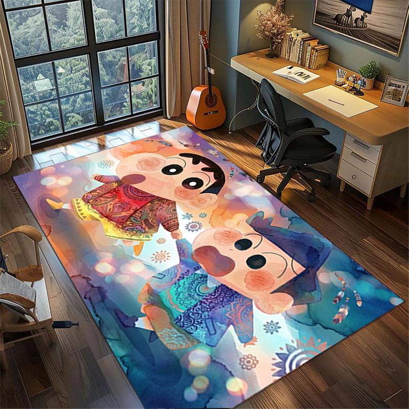 Crayon Shin-chan Home Decor Large Area Rug Non Slip Washable Floor Mat Bedroom Gamer