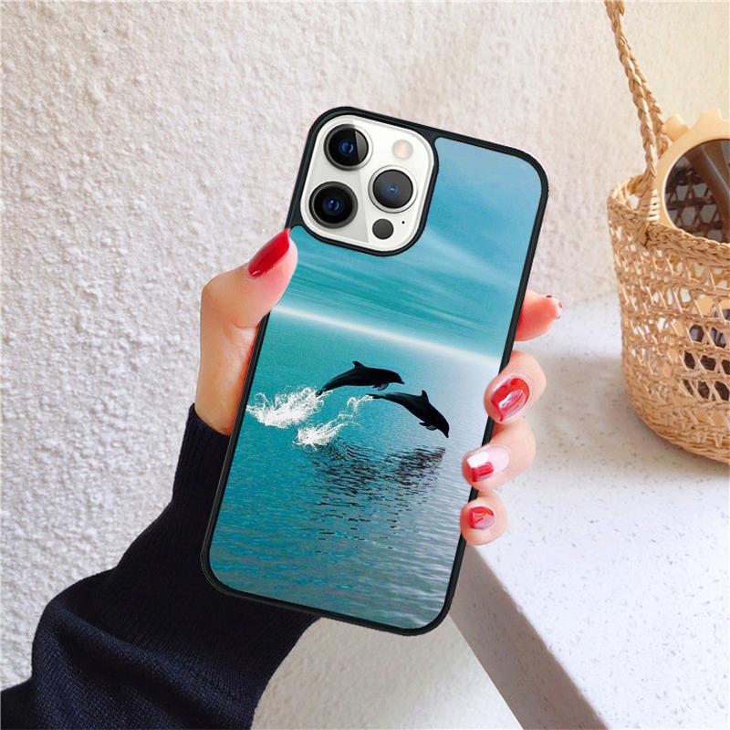 Dolphins TPU Phone Case for iPhone 17 Air 16 PRO MAX 15 14 PLUS 12 11 13 Back Cover Fundas Shell coque