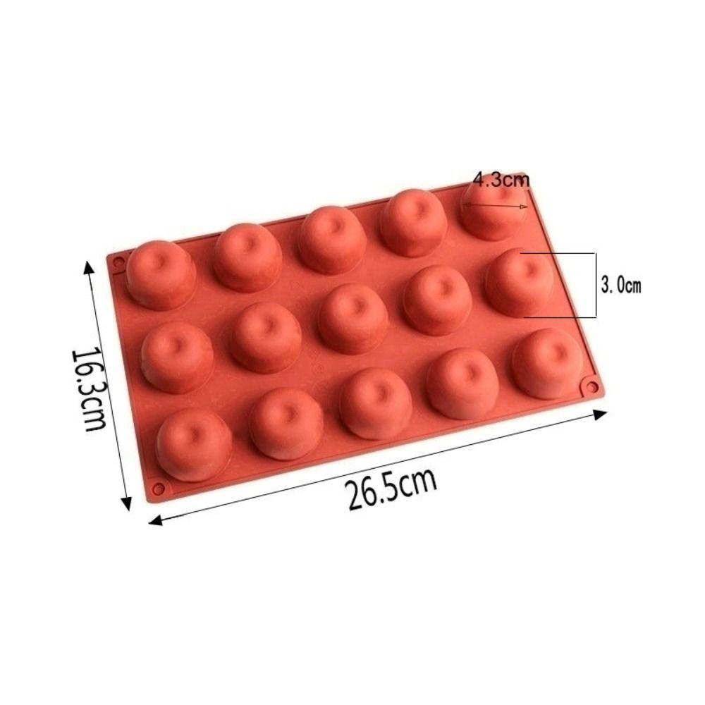 8/15 Cavity Pudding Mold Heat Resistant Baking Mold Portable Apple Silicone Mold Chocolate