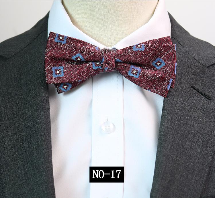 Узор Галстук-бабочка Мужской Банкетный Деловой Свадебный Жених Друг Жениха Джентльменский Костюм Студия Бордовый Темно-синий Бабочка