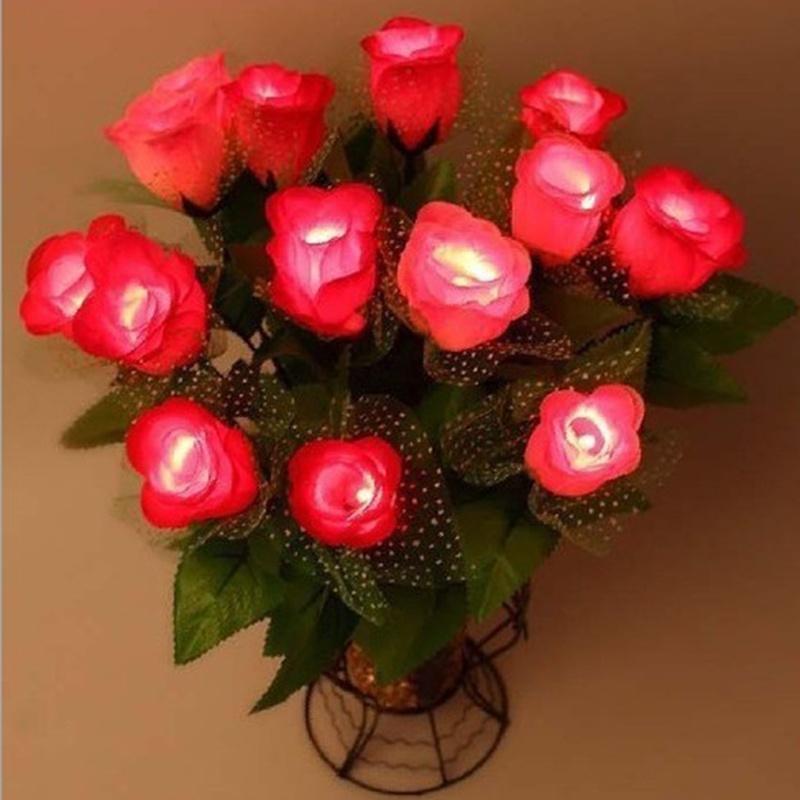 Romantic Valentine's Day Gift Luminous Rose Emulational Rose Lantern