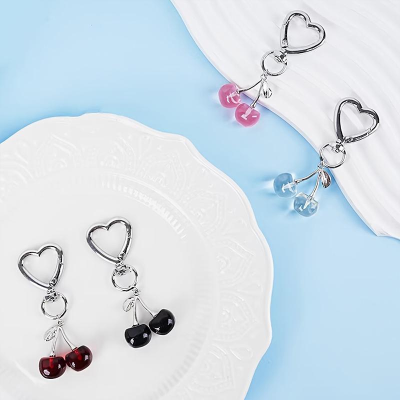 1 шт. Элегантный держатель для ключей в форме сердца и звезды, модный брелок, подарок для нее, Фрукт 7,5x2,6 см